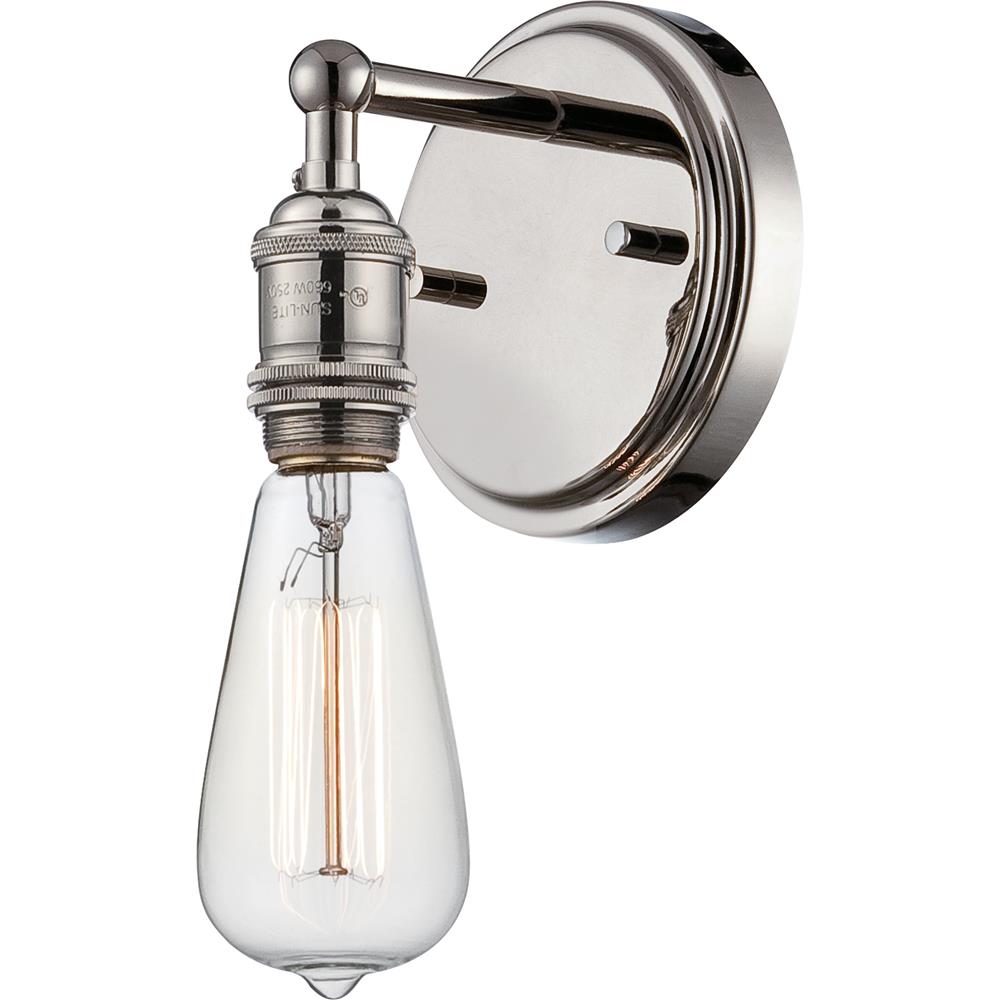 Nuvo Lighting 60/5415  Vintage - 1 Light Sconce - Vintage Lamp Included in Polished Nickel Finish